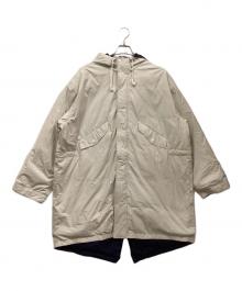 Adam et Rope（アダム エ ロペ）の古着「REVERSIBLE HOOD DOWN COAT」｜ホワイト