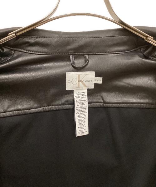 Calvin Klein Jeans（カルバンクラインジーンズ）Calvin Klein Jeans (カルバンクラインジーンズ) L/S ZIP FRONT JACKET ブラック サイズ:SIZE XLの古着・服飾アイテム