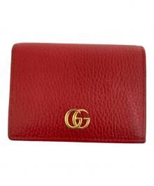GUCCI（グッチ）の古着「GGマーモントコンパクトウォレット」｜レッド