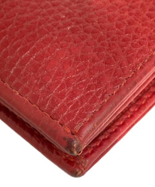 GUCCI（グッチ）GUCCI (グッチ) GGマーモントコンパクトウォレット レッド サイズ:表記なしの古着・服飾アイテム