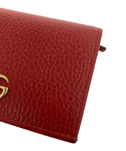 GUCCI（グッチ）GUCCI (グッチ) GGマーモントコンパクトウォレット レッド サイズ:表記なしの古着・服飾アイテム