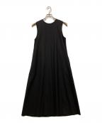 cornierコルニエ）の古着「WORSTED WOOL SLEEVELESS CASUAL DRESS/ウーステッド ウール スリーブレス カジュアル ドレス」｜ブラック