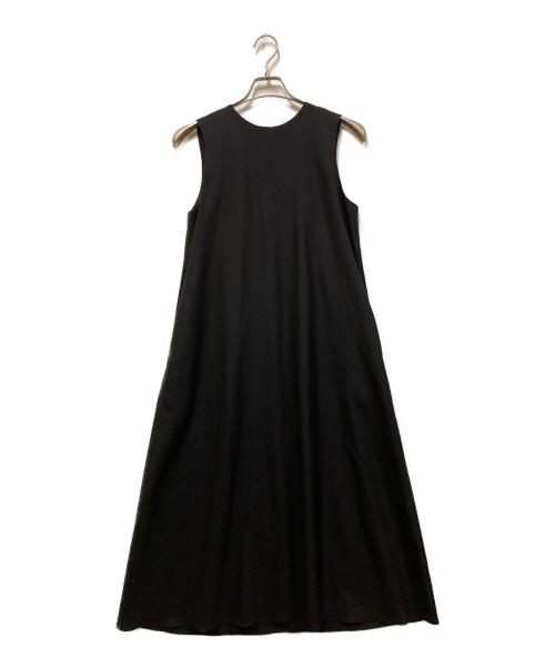 cornier（コルニエ）cornier (コルニエ) WORSTED WOOL SLEEVELESS CASUAL DRESS/ウーステッド ウール スリーブレス カジュアル ドレス ブラック サイズ:Sの古着・服飾アイテム