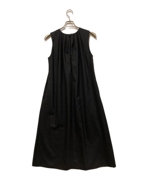 cornier（コルニエ）cornier (コルニエ) WORSTED WOOL SLEEVELESS CASUAL DRESS/ウーステッド ウール スリーブレス カジュアル ドレス ブラック サイズ:Sの古着・服飾アイテム