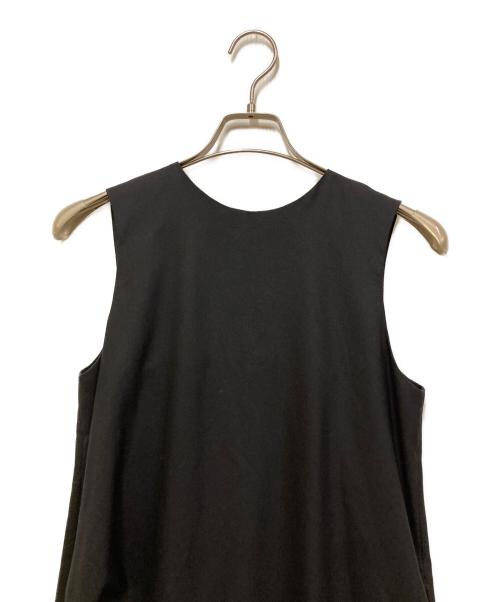 cornier（コルニエ）cornier (コルニエ) WORSTED WOOL SLEEVELESS CASUAL DRESS/ウーステッド ウール スリーブレス カジュアル ドレス ブラック サイズ:Sの古着・服飾アイテム
