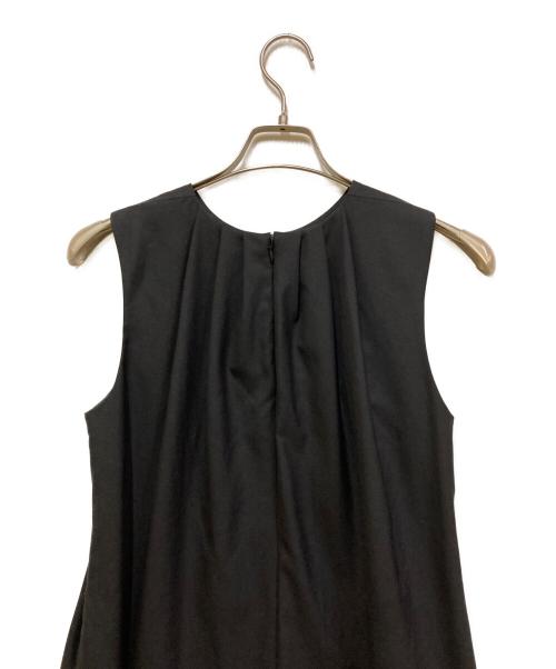 cornier（コルニエ）cornier (コルニエ) WORSTED WOOL SLEEVELESS CASUAL DRESS/ウーステッド ウール スリーブレス カジュアル ドレス ブラック サイズ:Sの古着・服飾アイテム