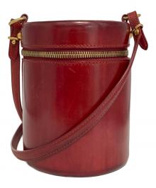 IL BISONTE（イル ビゾンテ）の古着「筒型レザーショルダーバッグ」｜ボルドー