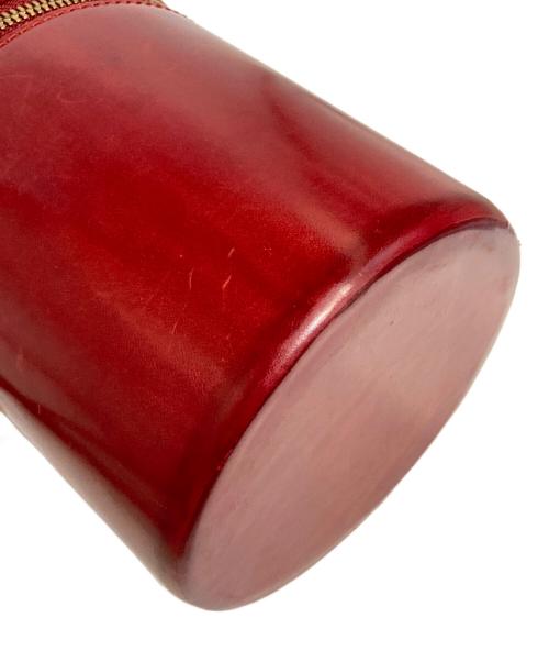 IL BISONTE（イル ビゾンテ）IL BISONTE (イル ビゾンテ) 筒型レザーショルダーバッグ ボルドーの古着・服飾アイテム
