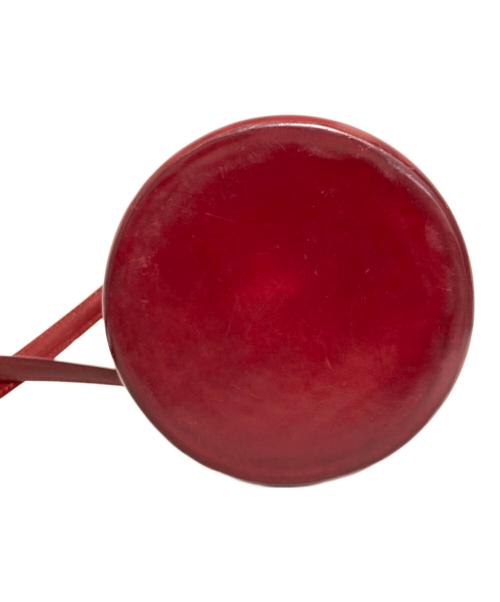 IL BISONTE（イル ビゾンテ）IL BISONTE (イル ビゾンテ) 筒型レザーショルダーバッグ ボルドーの古着・服飾アイテム