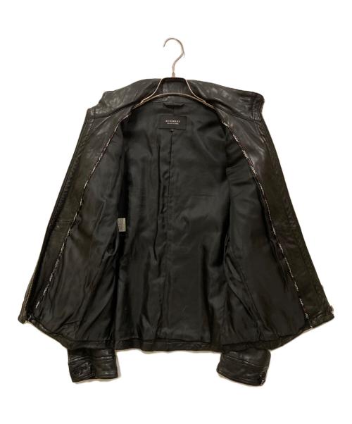 BURBERRY BLACK LABEL（バーバリーブラックレーベル）BURBERRY BLACK LABEL (バーバリーブラックレーベル) M-65フィールドラムレザージャケット ブラック サイズ:Mの古着・服飾アイテム