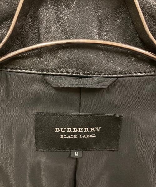 BURBERRY BLACK LABEL（バーバリーブラックレーベル）BURBERRY BLACK LABEL (バーバリーブラックレーベル) M-65フィールドラムレザージャケット ブラック サイズ:Mの古着・服飾アイテム