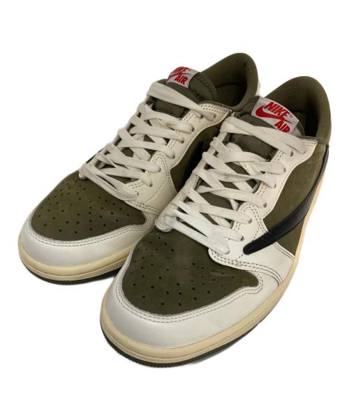 NIKE（ナイキ）NIKE (ナイキ) TRAVIS SCOTT (トラヴィススコット) AIR JORDAN 1 LOW OG SP REVERSE オリーブ サイズ:SIZE 26.5cmの古着・服飾アイテム