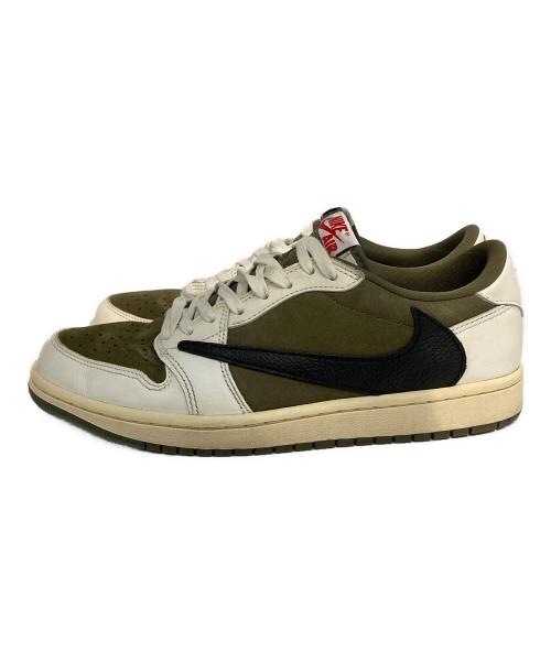 NIKE（ナイキ）NIKE (ナイキ) TRAVIS SCOTT (トラヴィススコット) AIR JORDAN 1 LOW OG SP REVERSE オリーブ サイズ:SIZE 26.5cmの古着・服飾アイテム