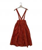 PINK HOUSEピンクハウス）の古着「レトロフラワージャンパースカート」｜レッド
