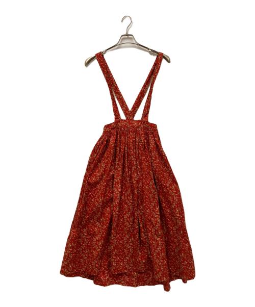 PINK HOUSE（ピンクハウス）PINK HOUSE (ピンクハウス) レトロフラワージャンパースカート レッド サイズ:記載なしの古着・服飾アイテム