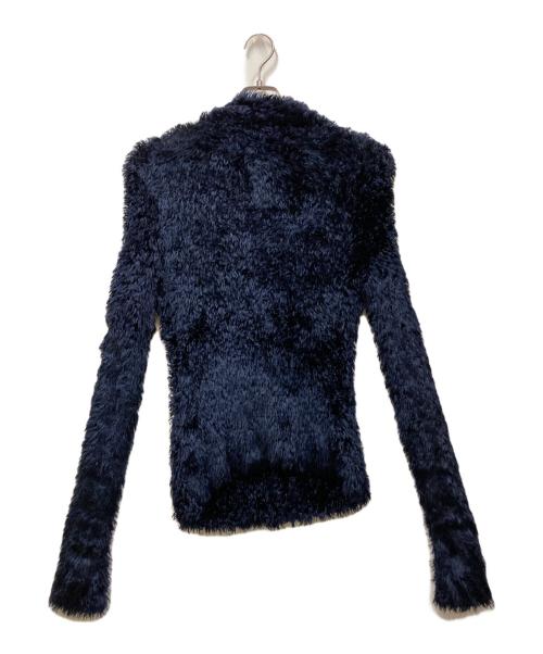 sacai（サカイ）sacai (サカイ) ボアーカーディガン ネイビー サイズ:1の古着・服飾アイテム