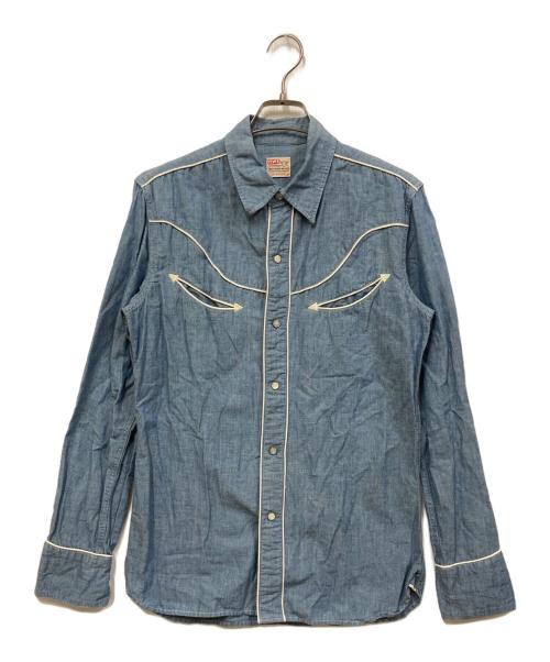 LEVI'S（リーバイス）LEVI'S (リーバイス) ショートホーン復刻 ウエスタンネップシャンブレーシャツ ブルー サイズ:SIZE Mの古着・服飾アイテム