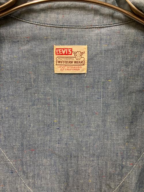 LEVI'S（リーバイス）LEVI'S (リーバイス) ショートホーン復刻 ウエスタンネップシャンブレーシャツ ブルー サイズ:SIZE Mの古着・服飾アイテム
