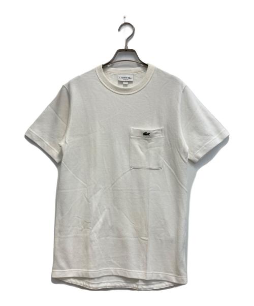 LACOSTE（ラコステ）LACOSTE (ラコステ) 鹿の子ロゴTシャツ ホワイト サイズ:XSの古着・服飾アイテム