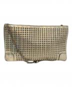 Christian Louboutinクリスチャン・ルブタン）の古着「ルビポッシュスタッズチェーンショルダーバッグ」｜シルバー