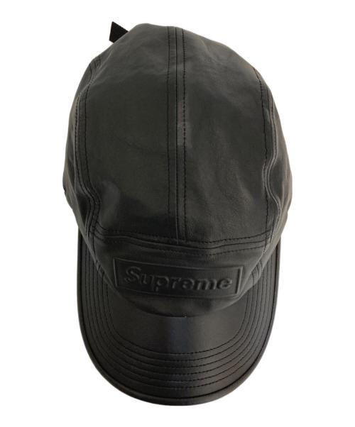 SUPREME（シュプリーム）Supreme (シュプリーム) GORE-TEX Leather Camp Cap/GORE-TEX レザーキャンプキャップ ブラック サイズ:表記なしの古着・服飾アイテム