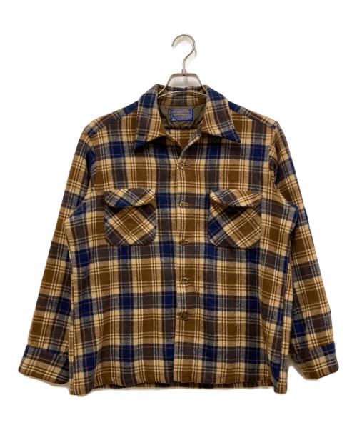PENDLETON（ペンドルトン）PENDLETON (ペンドルトン) 70’s ボードシャツ ブラウン×ブルー サイズ:Lの古着・服飾アイテム