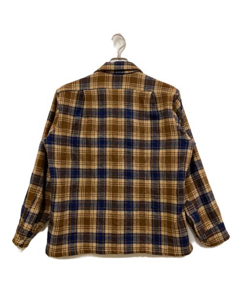PENDLETON（ペンドルトン）PENDLETON (ペンドルトン) 70’s ボードシャツ ブラウン×ブルー サイズ:Lの古着・服飾アイテム