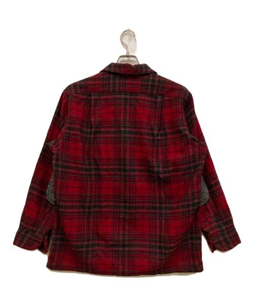 PENDLETON（ペンドルトン）PENDLETON (ペンドルトン) 80’s ニットポケット ボードシャツ ブラック×レッド サイズ:Lの古着・服飾アイテム