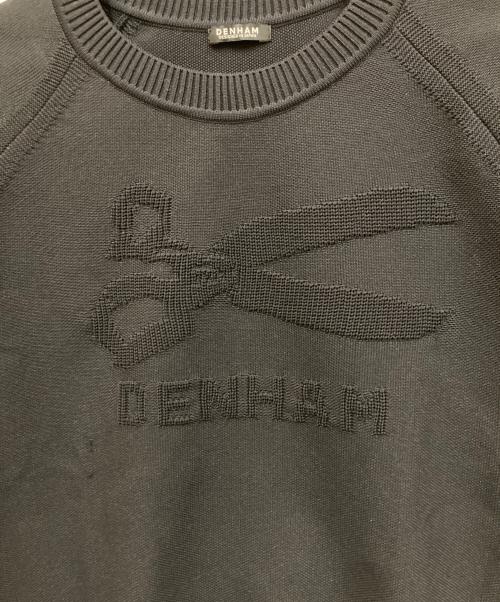 Denham（デンハム）Denham (デンハム) 3D LOGO TECK KNIT ブラック サイズ:Sの古着・服飾アイテム