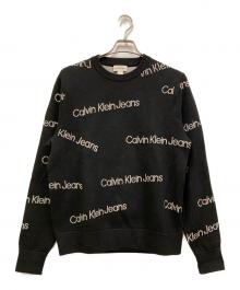 Calvin Klein Jeans（カルバンクラインジーンズ）の古着「インスティテューショナル オールオーバーセーター」｜ブラック