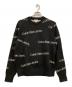 Calvin Klein Jeans（カルバンクラインジーンズ）の古着「インスティテューショナル オールオーバーセーター」｜ブラック