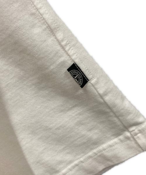 STONE ISLAND（ストーンアイランド）STONE ISLAND (ストーンアイランド) HEAVY COTTON JERSEY / 半袖スウェット [ガーメントダイ] ホワイト サイズ:Sの古着・服飾アイテム