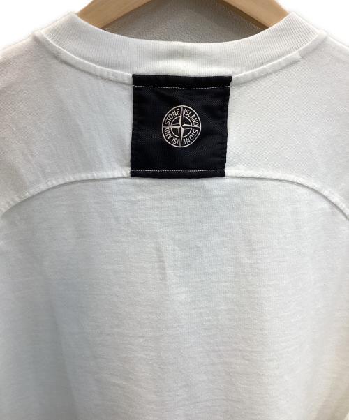 STONE ISLAND（ストーンアイランド）STONE ISLAND (ストーンアイランド) HEAVY COTTON JERSEY / 半袖スウェット [ガーメントダイ] ホワイト サイズ:Sの古着・服飾アイテム