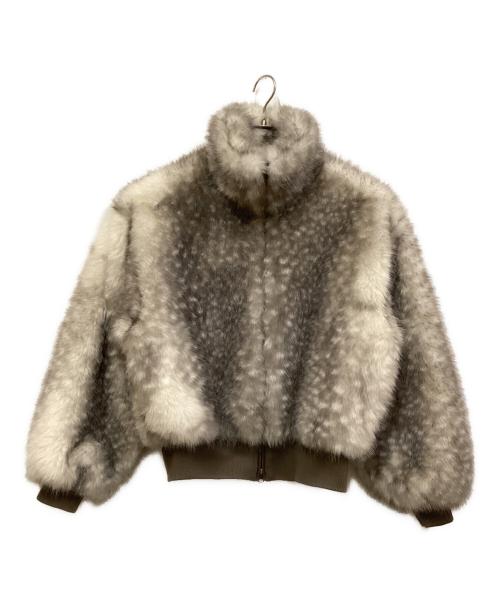 hotter than hell（ホッターザンヘル）hotter than hell (ホッターザンヘル) エコファージャケット ホワイト×グレー サイズ:SIZE Freeの古着・服飾アイテム