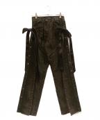 H&M×LORENA SARAVIAエイチアンドエム×）の古着「ブラウンフェードギミックデニムパンツ」｜ブラウン