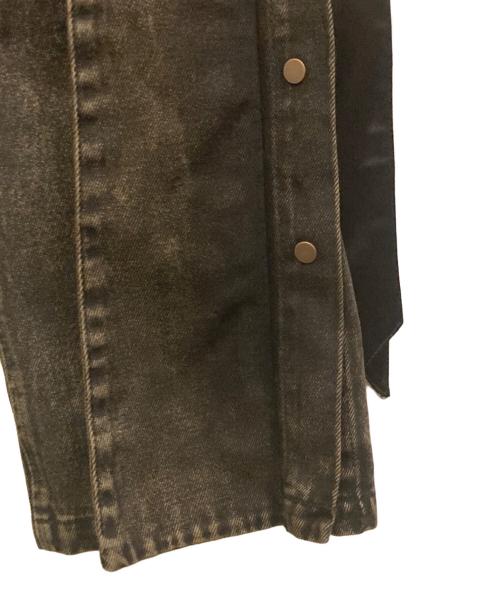 H&M（エイチアンドエム）H&M (エイチアンドエム) LORENA SARAVIA ブラウンフェードギミックデニムパンツ ブラウン サイズ:SIZE　Mの古着・服飾アイテム