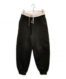 TRUNK PROJECT（トランクプロジェクト）の古着「レイヤードスウェットスウェットパンツ」｜ブラック