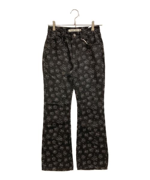 Matin Kim（マーティン・キム）matin kim (マーティン・キム) ジャガードデニムパンツ ブラック サイズ:SIZE Sの古着・服飾アイテム