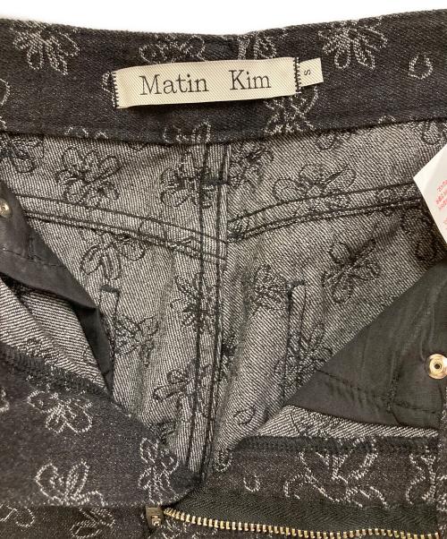 Matin Kim（マーティン・キム）matin kim (マーティン・キム) ジャガードデニムパンツ ブラック サイズ:SIZE Sの古着・服飾アイテム