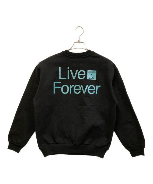 GDC（ジーディーシー）GDC (ジーディーシー) kinski live forever crew sweat ブラック サイズ:SIZE Mの古着・服飾アイテム