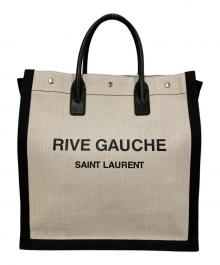Saint Laurent Paris（サンローランパリ）の古着「RIVE GAUCHE/トートバッグ」｜アイボリー×ブラック