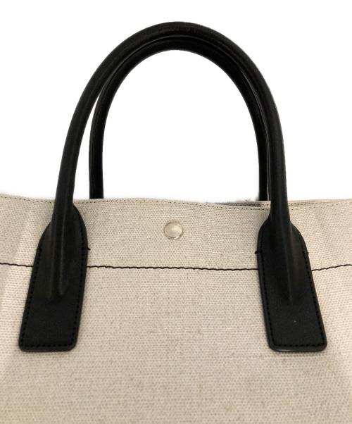 Saint Laurent Paris（サンローランパリ）Saint Laurent Paris (サンローランパリ) RIVE GAUCHE/トートバッグ アイボリー×ブラック サイズ:表記なしの古着・服飾アイテム