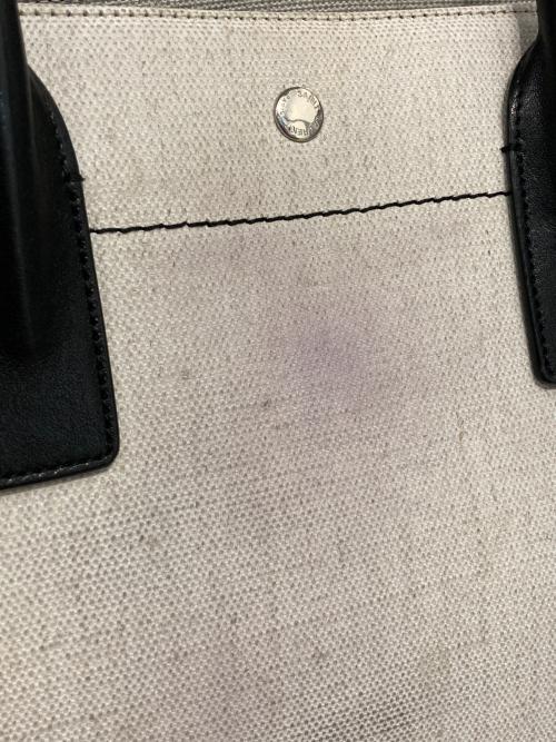 Saint Laurent Paris（サンローランパリ）Saint Laurent Paris (サンローランパリ) RIVE GAUCHE/トートバッグ アイボリー×ブラック サイズ:表記なしの古着・服飾アイテム