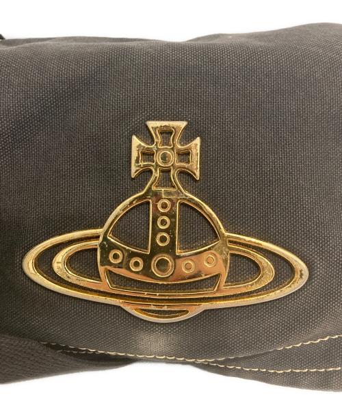 Vivienne Westwood（ヴィヴィアンウエストウッド）Vivienne Westwood (ヴィヴィアンウエストウッド) オーブキャンバスショルダーバッグ ブラックの古着・服飾アイテム
