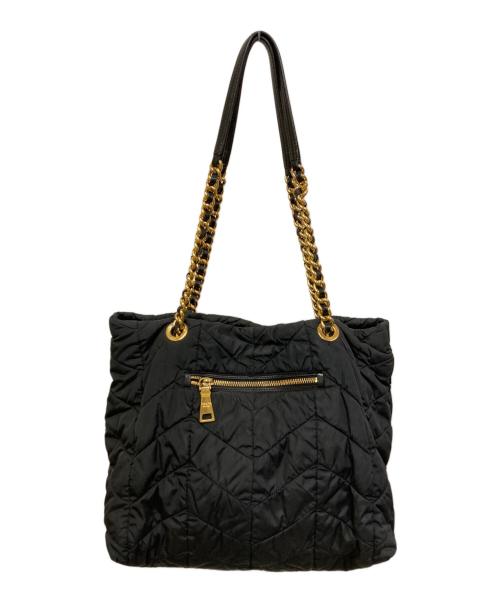 PRADA（プラダ）PRADA (プラダ) ナイロンチェーンハンドルトートバッグ/ギャランティカード・保存袋付 NERO サイズ:表記なしの古着・服飾アイテム