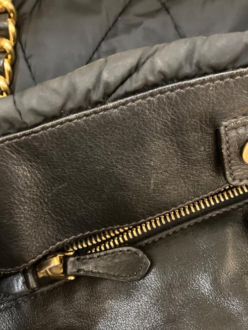 PRADA（プラダ）PRADA (プラダ) ナイロンチェーンハンドルトートバッグ/ギャランティカード・保存袋付 NERO サイズ:表記なしの古着・服飾アイテム