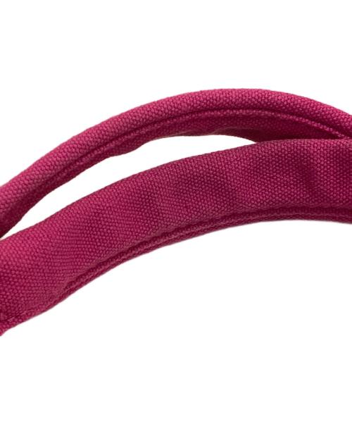 HERMES（エルメス）HERMES (エルメス) パニエドプラージュPMキャンバストートバッグ ショッキングピンクの古着・服飾アイテム