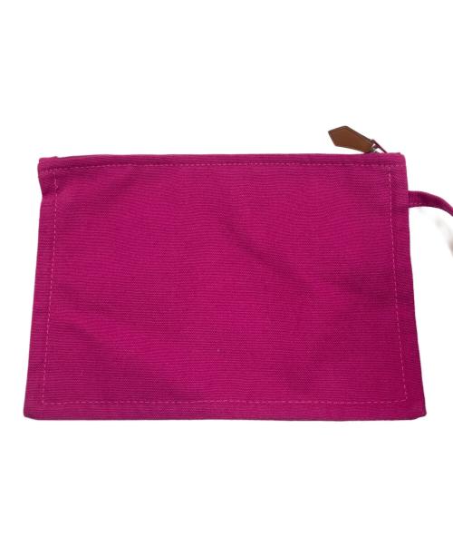 HERMES（エルメス）HERMES (エルメス) パニエドプラージュPMキャンバストートバッグ ショッキングピンクの古着・服飾アイテム