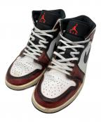 NIKEナイキ）の古着「Air Jordan 1 Mid "Wear Away」｜ホワイト×レッド