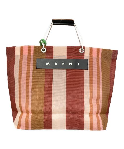 MARNI（マルニ）MARNI (マルニ) MARKET STRIPE BAG/マーケットストライプバッグ INDIAN RED /インディアンレッ サイズ:表記なしの古着・服飾アイテム